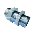 Metric Straight Bulkhead Fitting with Lock Nut (6D-LN)